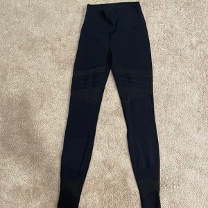 Lululemon Wunder Under mesh leggings. Excellent condition. Black. Size 4
